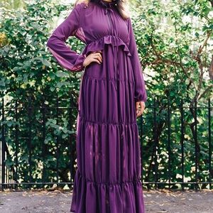 Ruffled maxi dress